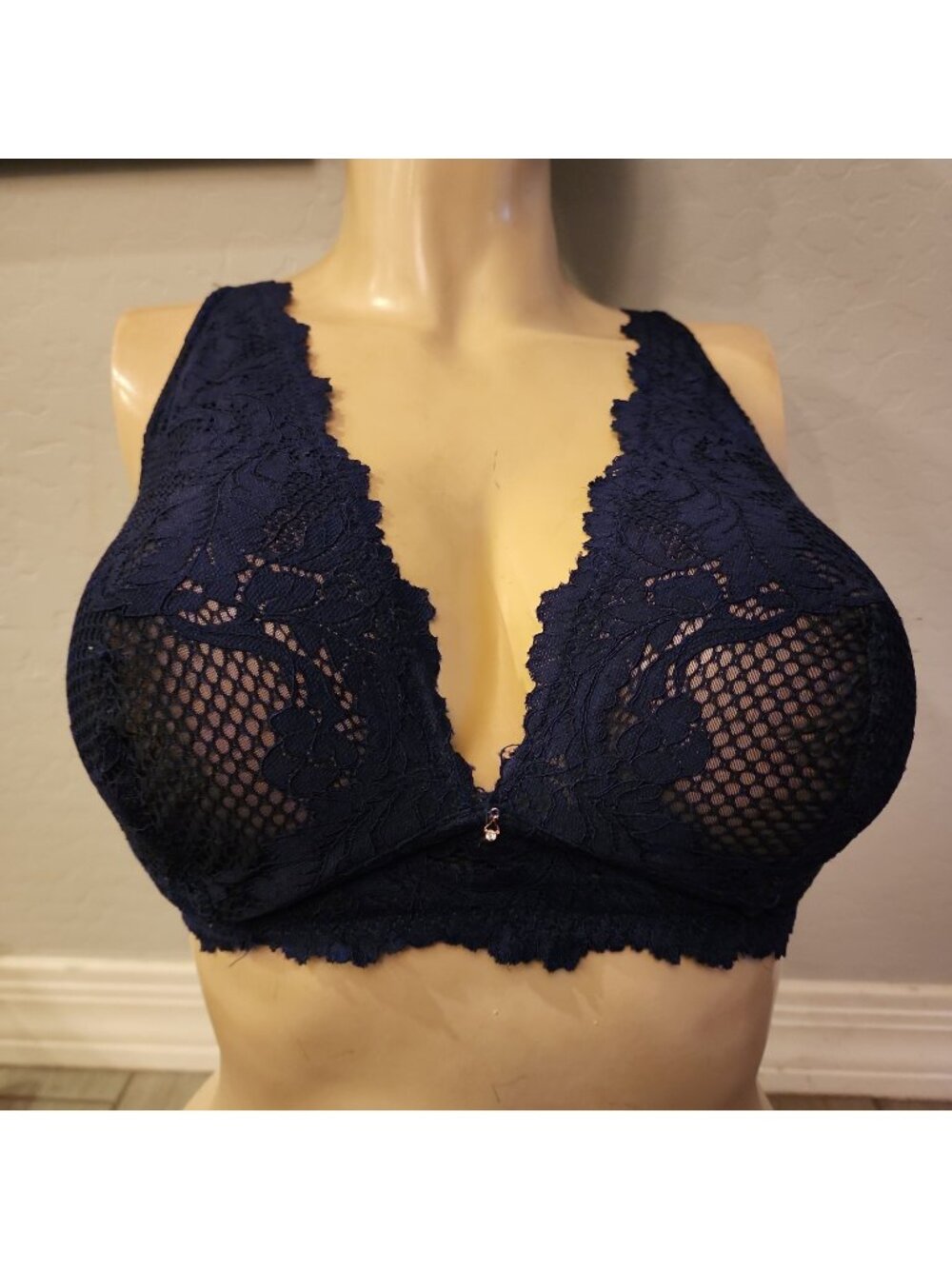 Le Mystere Bra 32DDD 32F Blue Underwire Unlined